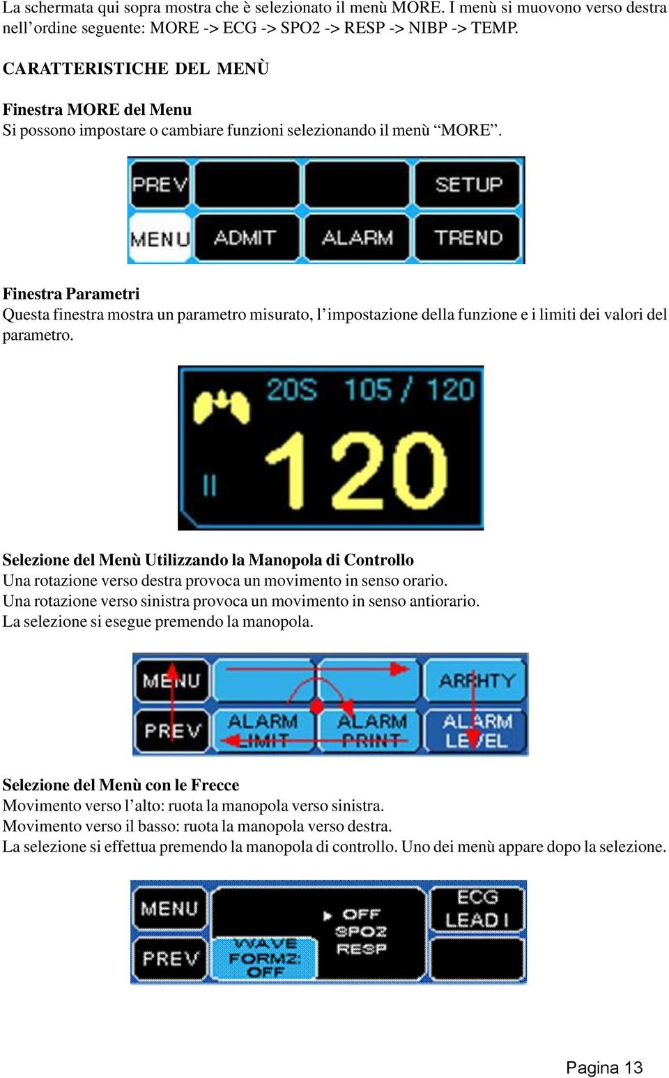 Finestra Parametri Questa finestra mostra un parametro misurato, l impostazione della funzione e i limiti dei valori del parametro.