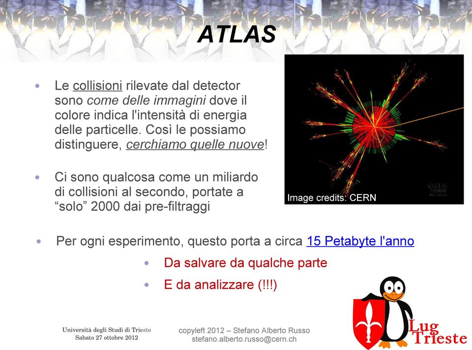 Ci sono qualcosa come un miliardo di collisioni al secondo, portate a solo 2000 dai pre-filtraggi Image