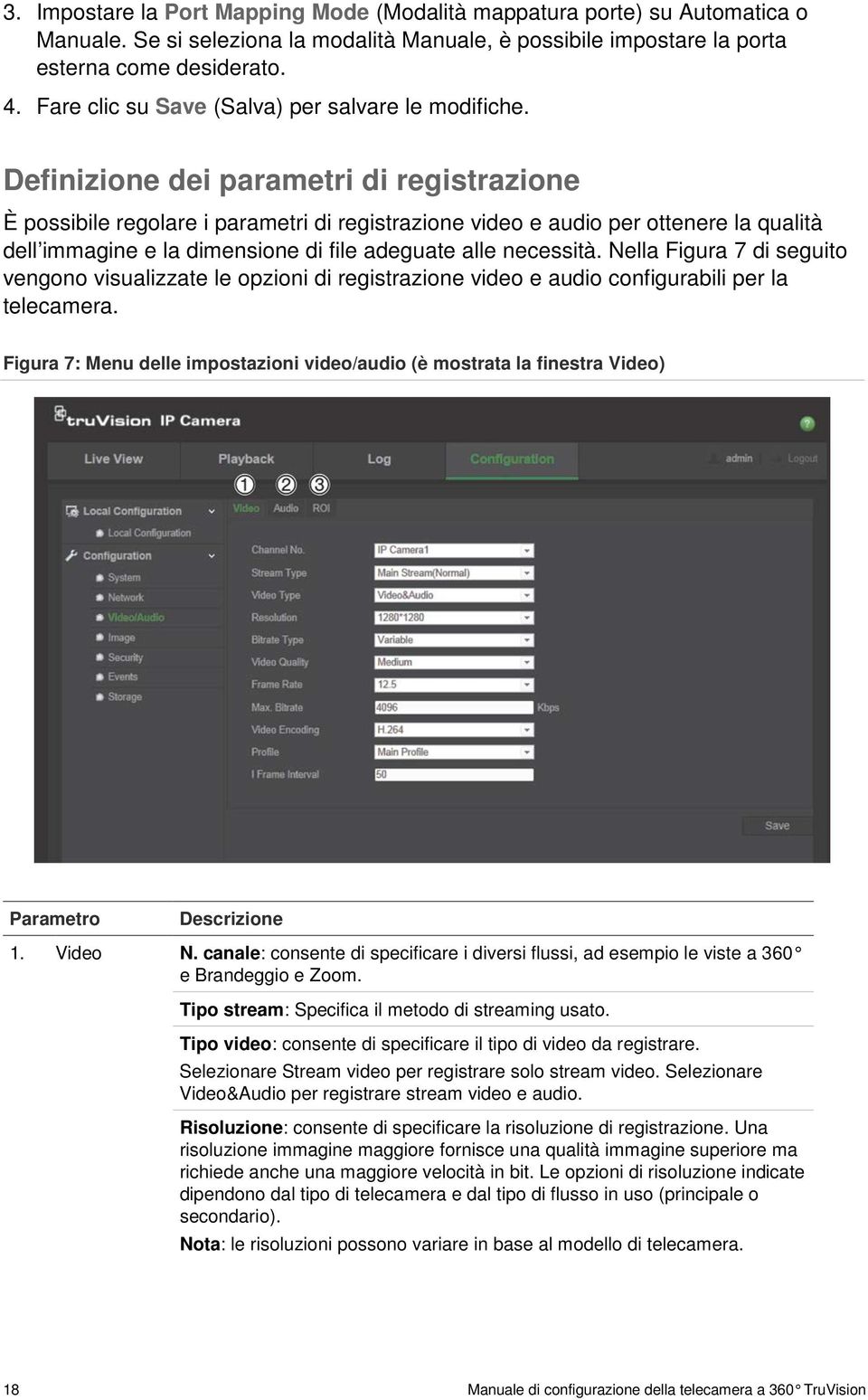 Definizione dei parametri di registrazione È possibile regolare i parametri di registrazione video e audio per ottenere la qualità dell immagine e la dimensione di file adeguate alle necessità.