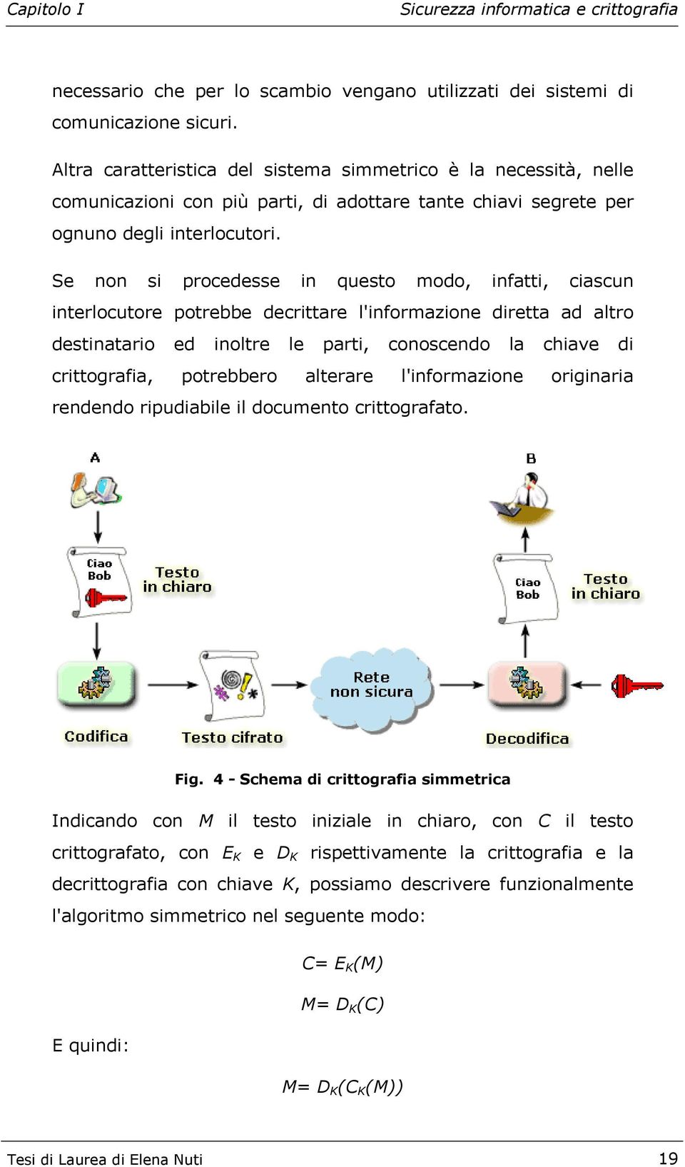 Se non si procedesse in questo modo, infatti, ciascun interlocutore potrebbe decrittare l'informazione diretta ad altro destinatario ed inoltre le parti, conoscendo la chiave di crittografia,