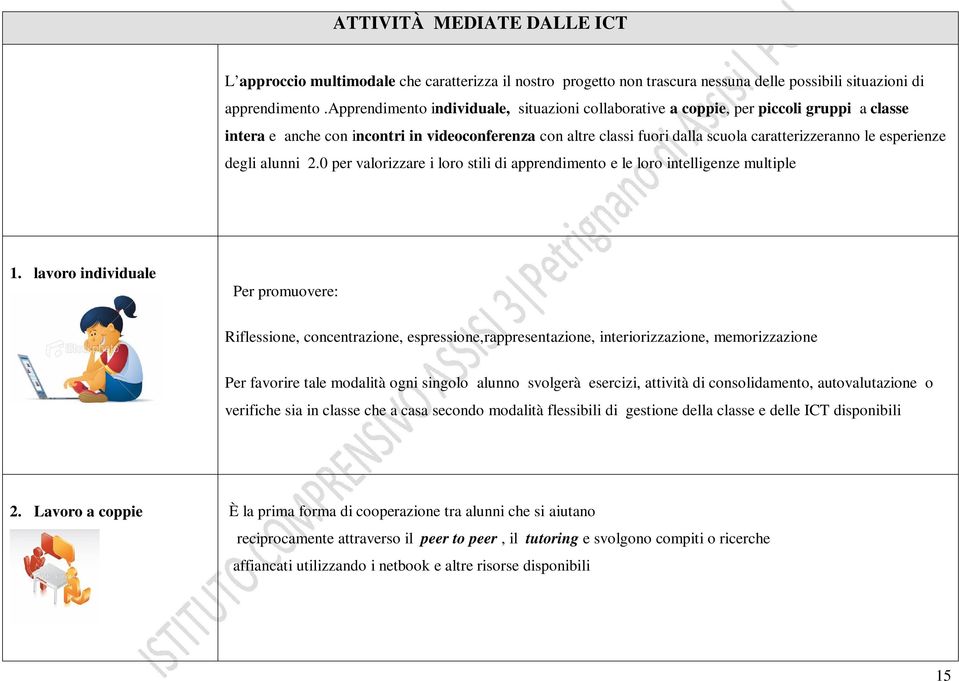 esperienze degli alunni 2.0 per valorizzare i loro stili di apprendimento e le loro intelligenze multiple 1.