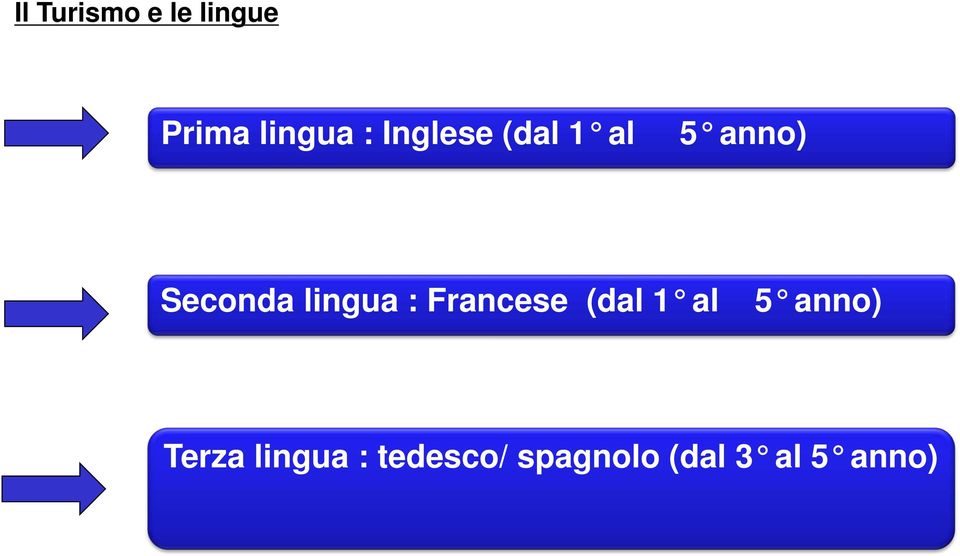 lingua : Francese (dal 1 al 5 anno)