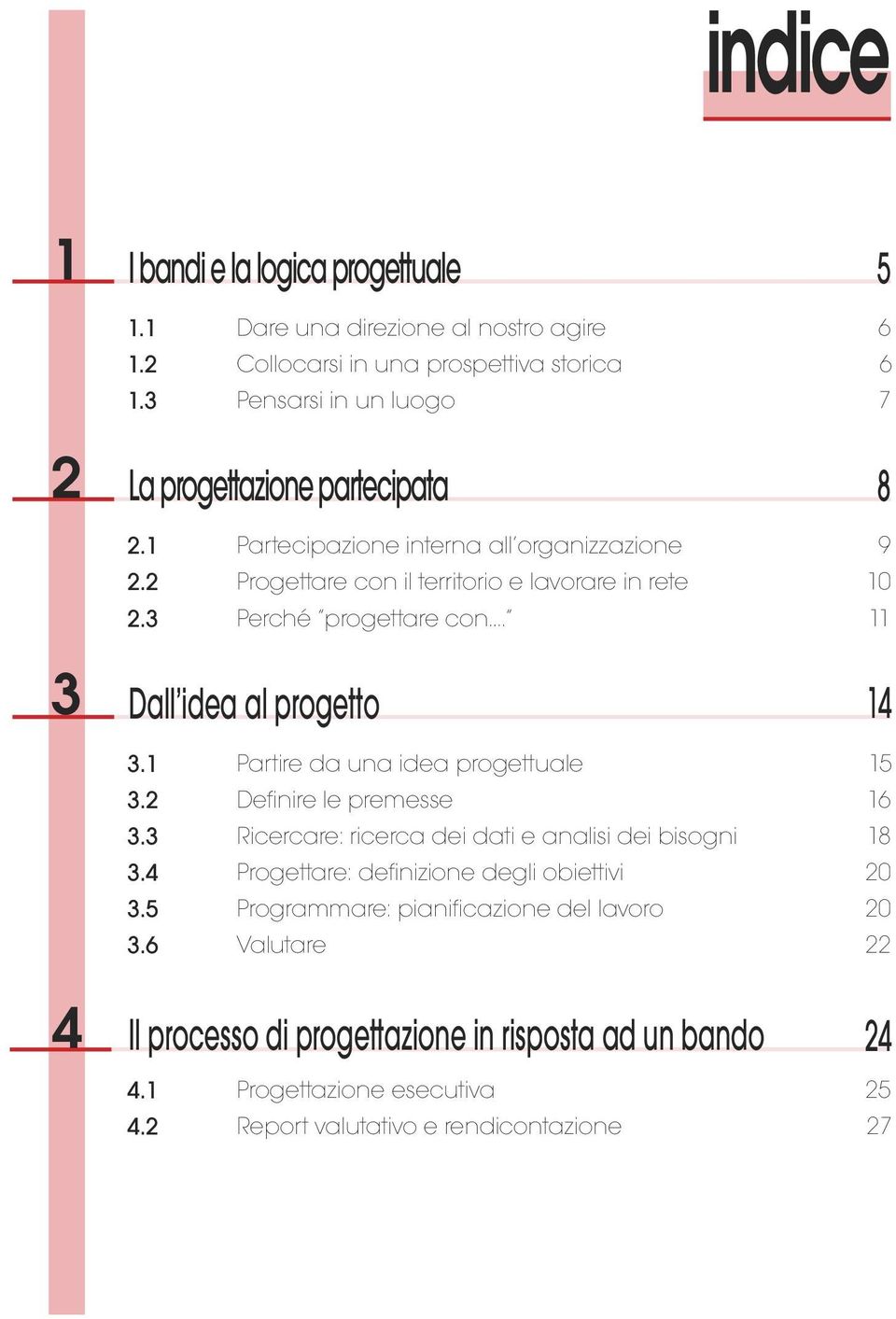 3 Perché progettare con. 11 3 14 Dall idea al progetto 3.1 Partire da una idea progettuale 15 3.2 Definire le premesse 16 3.