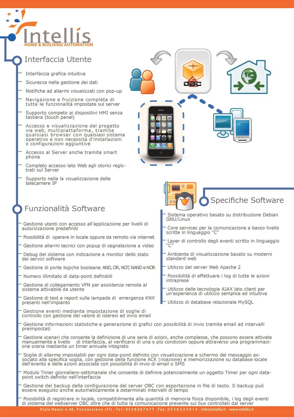 non necessita d installazioni o configurazioni aggiuntive Accesso al Server anche tramite smart phone Completo accesso lato Web agli storici registrati sul Server Supporto nella la visualizzazione