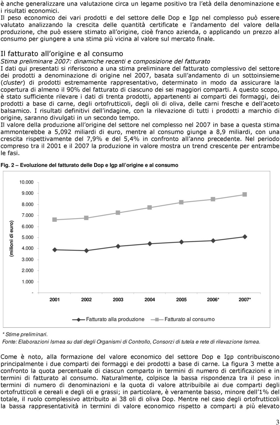 può essere stimato all origine, cioè franco azienda, o applicando un prezzo al consumo per giungere a una stima più vicina al valore sul mercato finale.