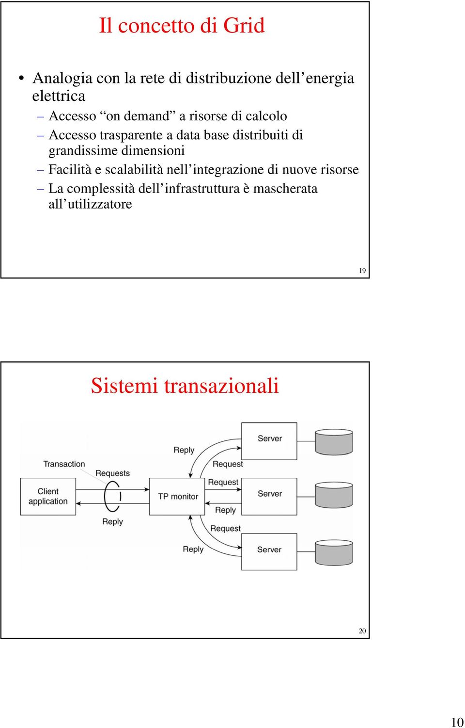 scalabilità nell integrazione di nuove risorse La complessità dell infrastruttura tt è mascherata all