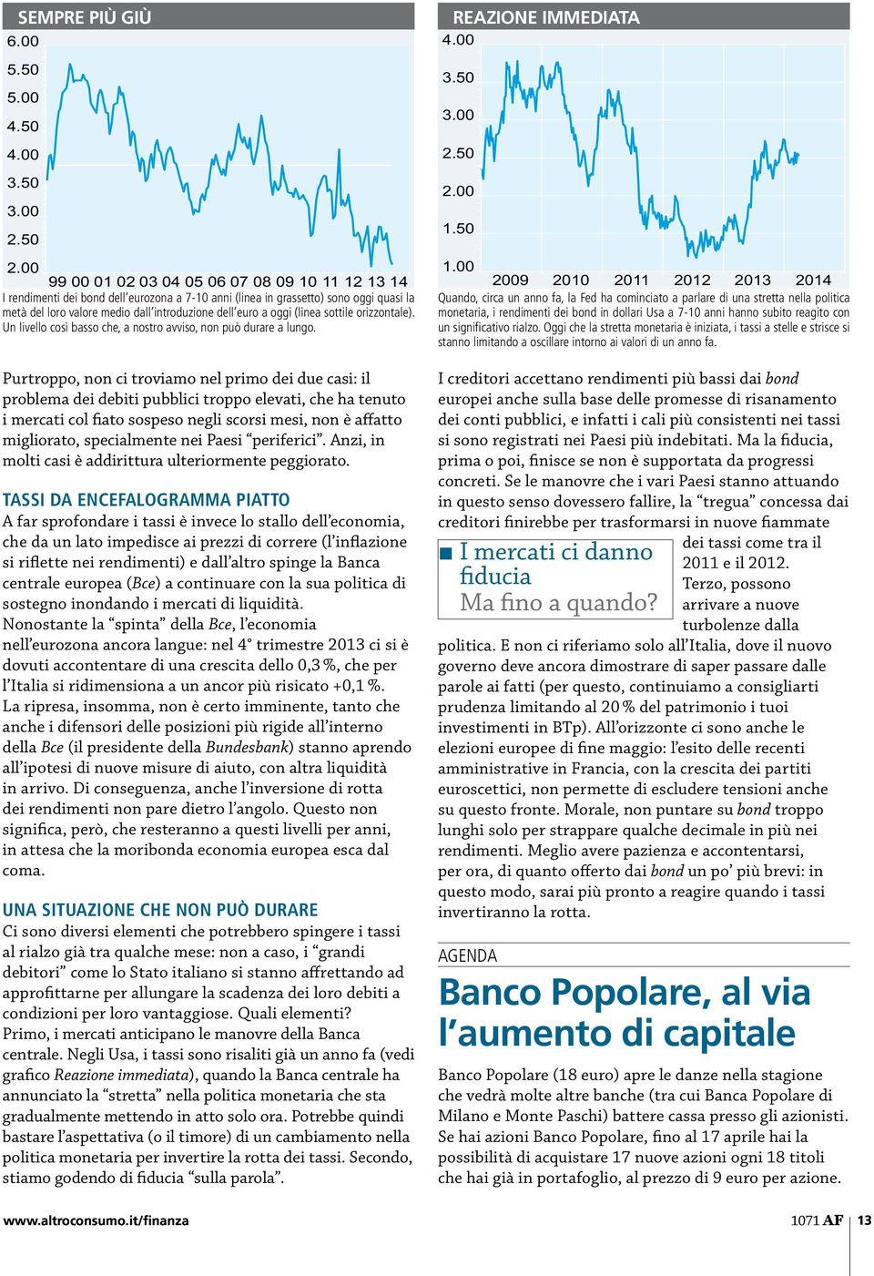 oggi (linea sottile orizzontale). Un livello così basso che, a nostro avviso, non può durare a lungo.