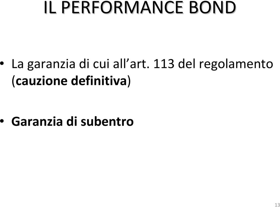 regolamento (cauzione