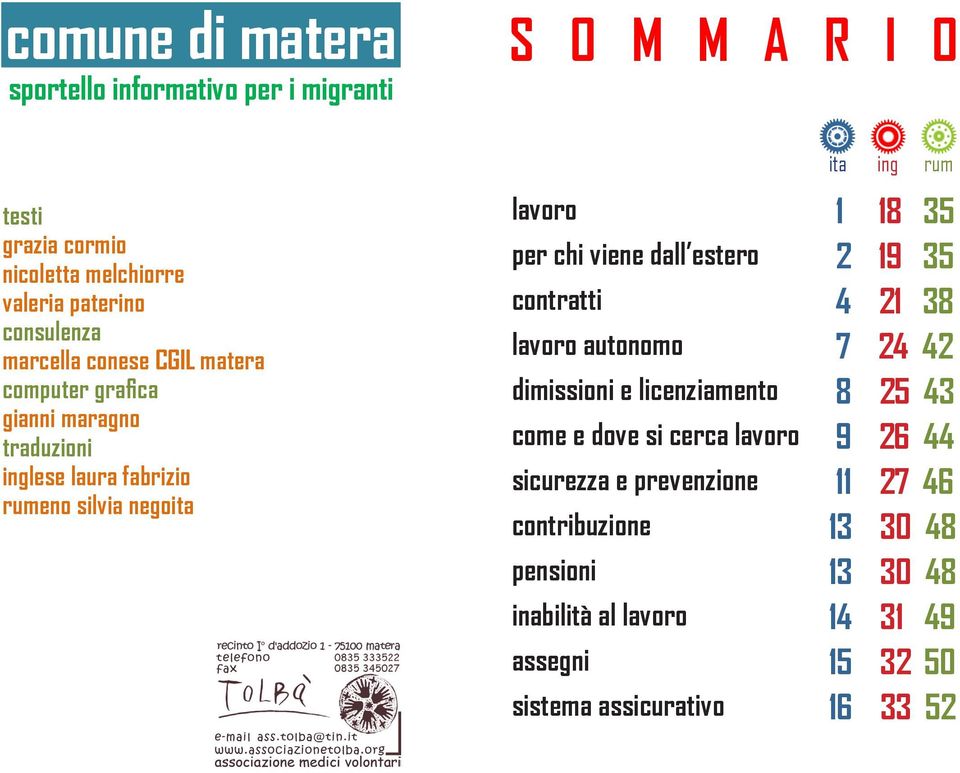 estero contratti lavoro autonomo dimissioni e licenziamento come e dove si cerca lavoro sicurezza e prevenzione contribuzione pensioni inabilità