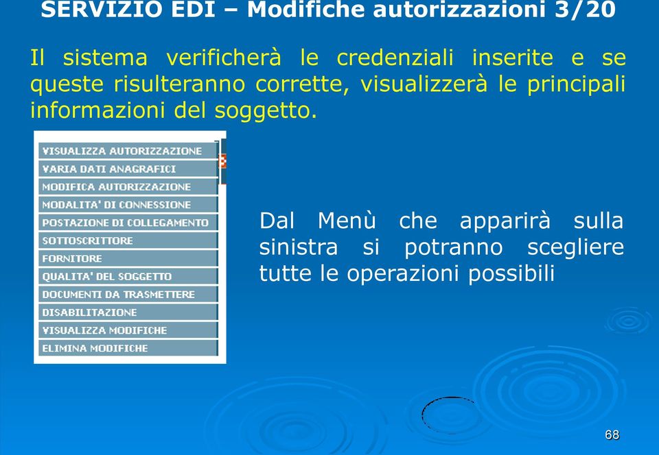 visualizzerà le principali informazioni del soggetto.