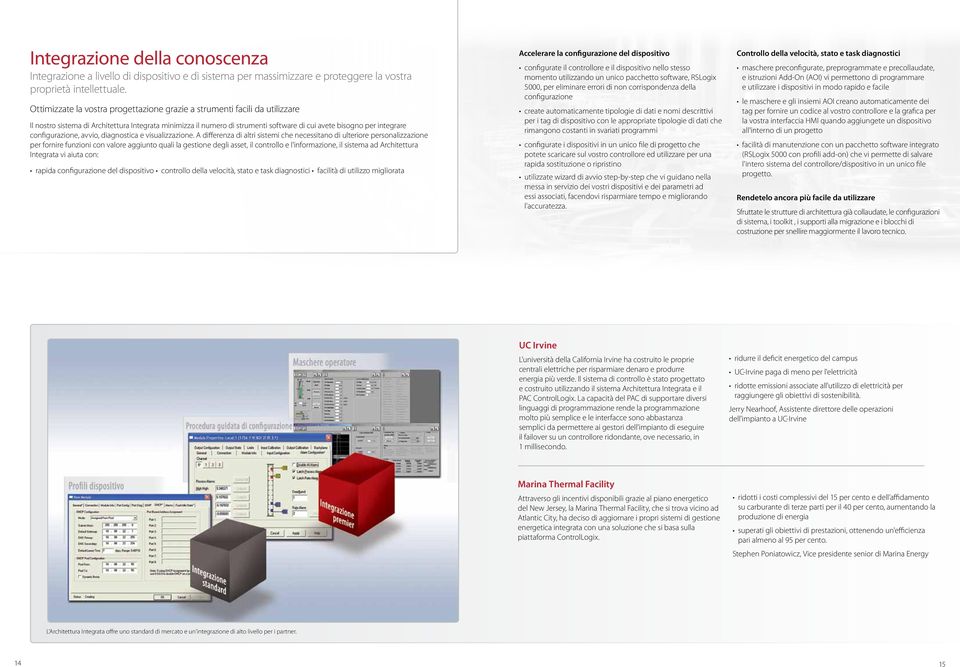 configurazione, avvio, diagnostica e visualizzazione.