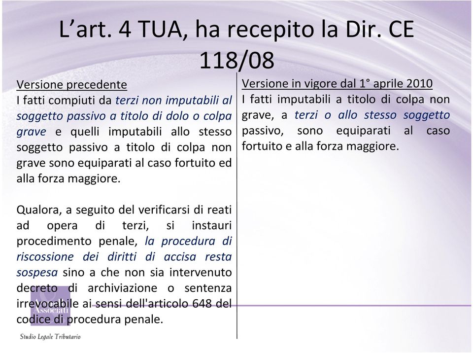 sono equiparati al caso fortuito ed alla forza maggiore.