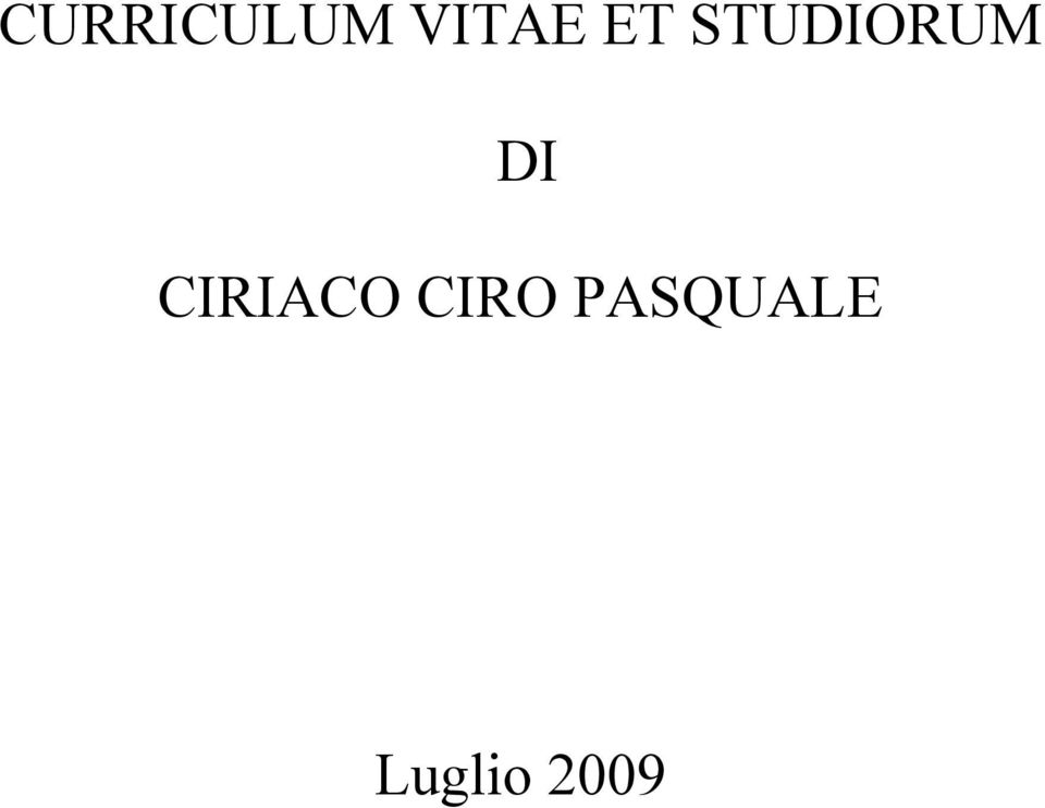 CIRIACO CIRO