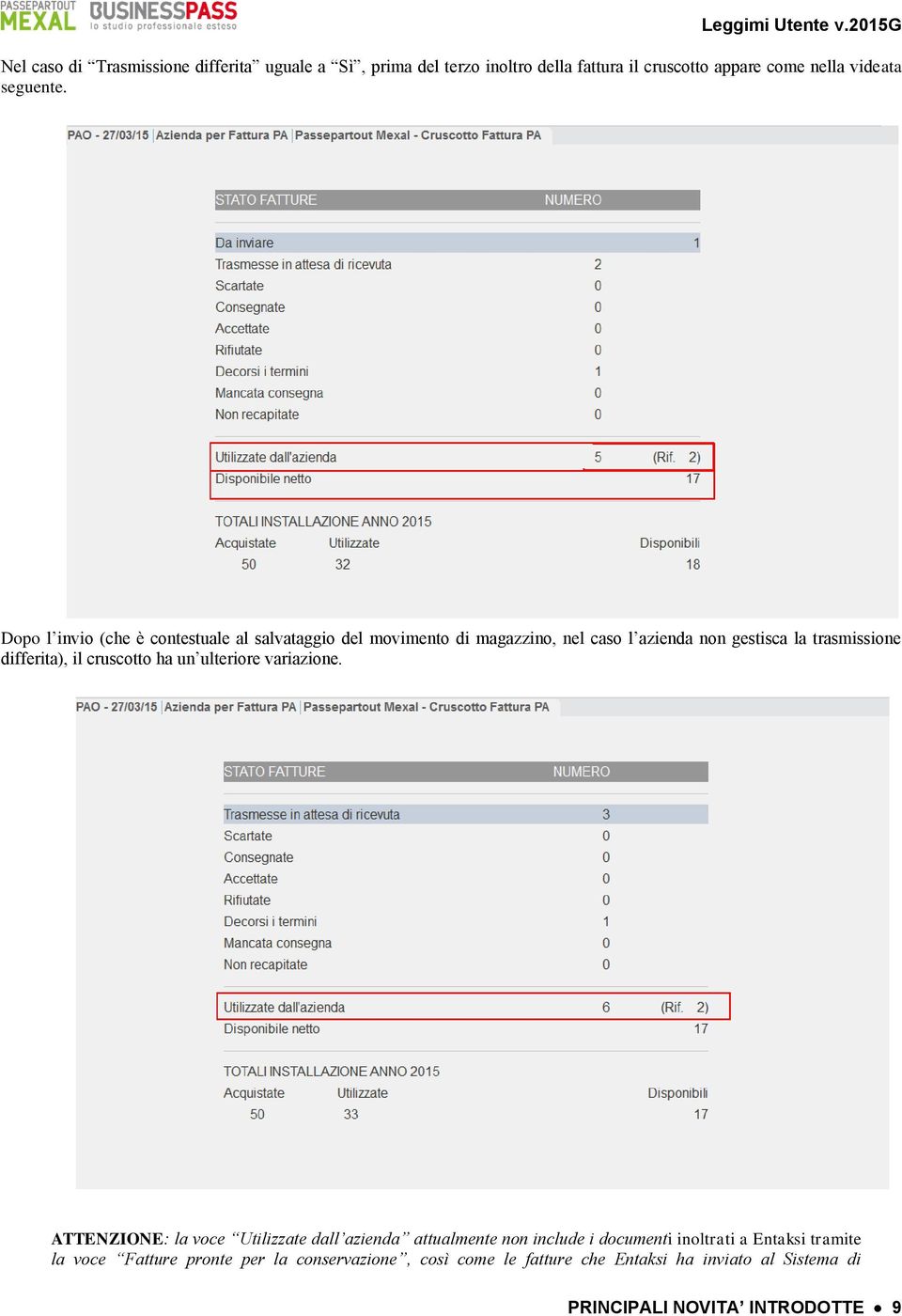 cruscotto ha un ulteriore variazione.