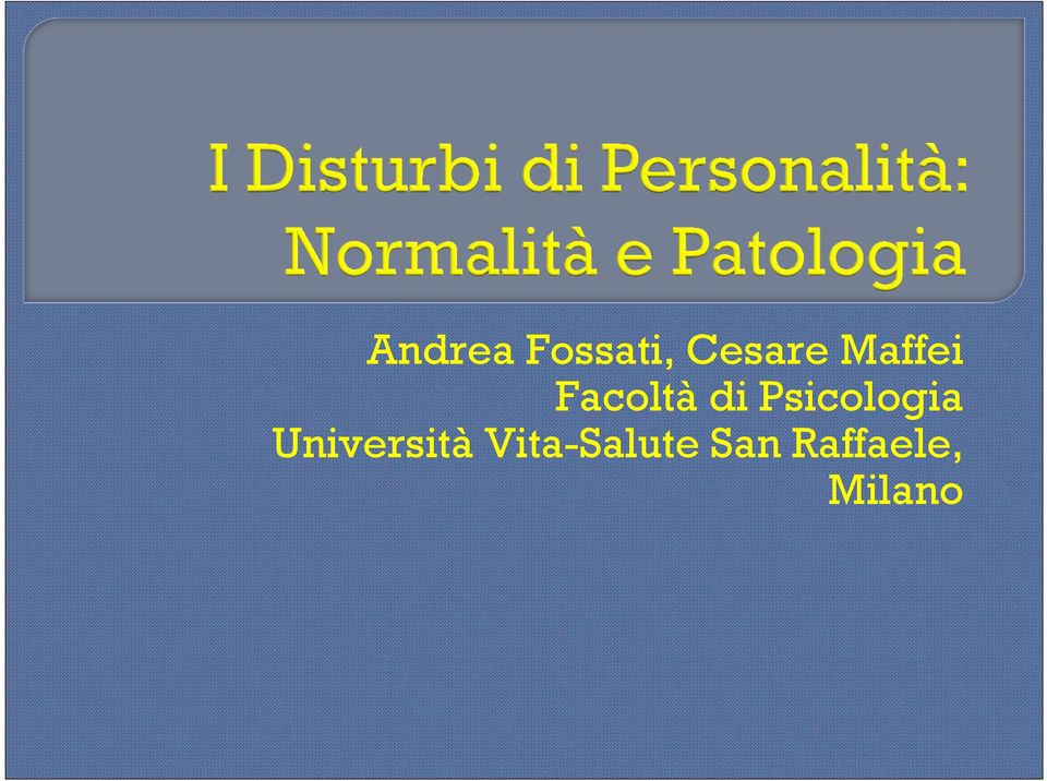 Psicologia Università