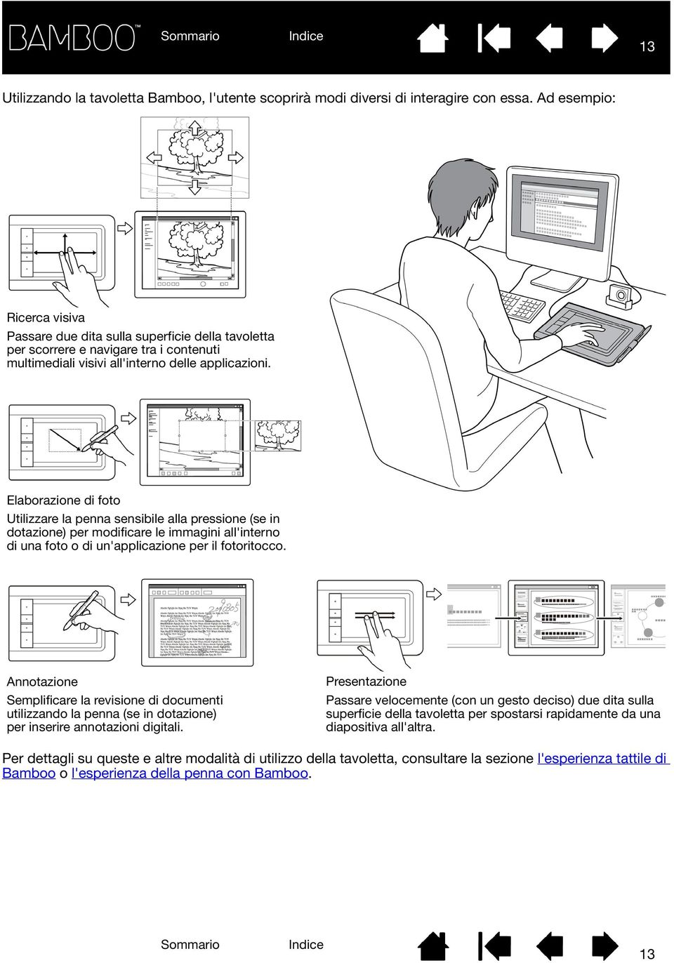 Elaborazione di foto Utilizzare la penna sensibile alla pressione (se in dotazione) per modificare le immagini all'interno di una foto o di un'applicazione per il fotoritocco.