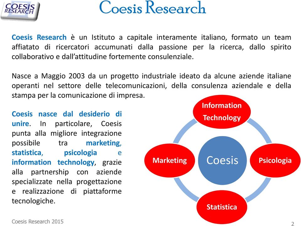 Nasce a Maggio 2003 da un progetto industriale ideato da alcune aziende italiane operanti nel settore delle telecomunicazioni, della consulenza aziendale e della stampa per la comunicazione di