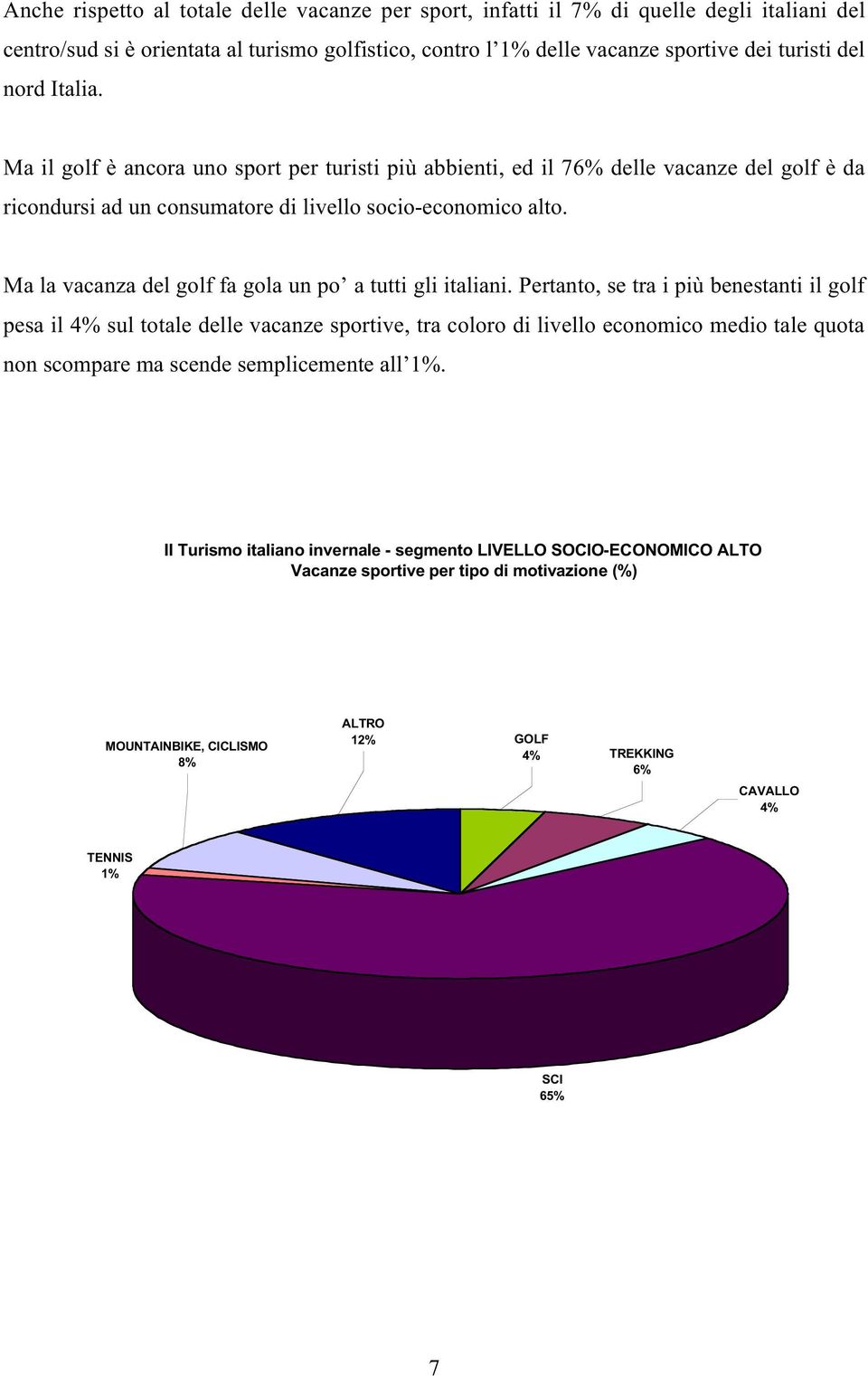 Ma la vacanza del golf fa gola un po a tutti gli italiani.