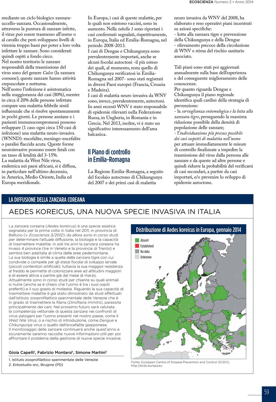 zanzare. Sono considerati quindi ospiti a fondo cieco.