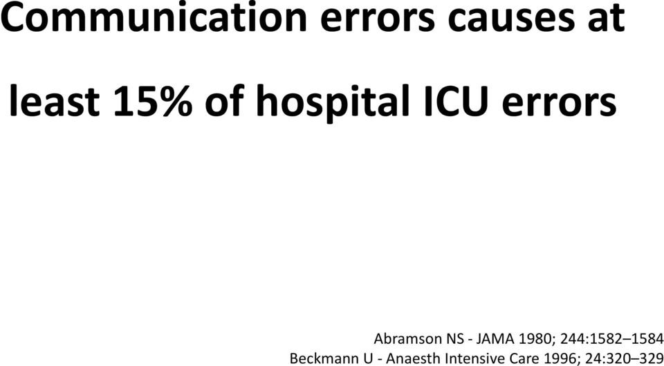 - JAMA 1980; 244:1582 1584 Beckmann U