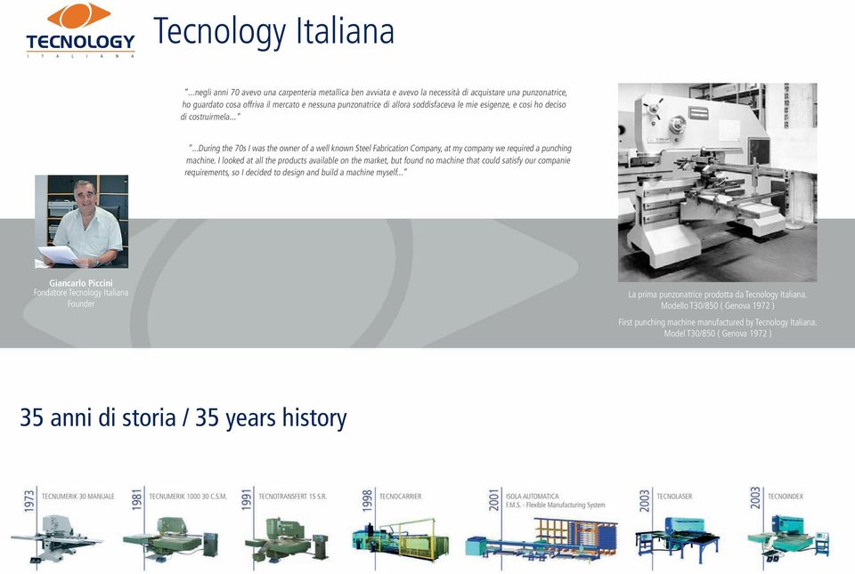 mie esigenze, e cosi ho deciso di costruirmela......during the 70s I was the owner of a well known Steel Fabrication Company, at my company we required a punching machine.