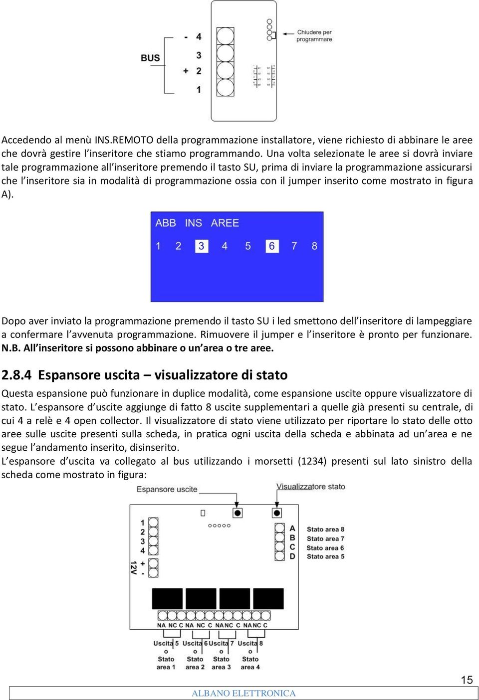 programmazione ossia con il jumper inserito come mostrato in figura A).