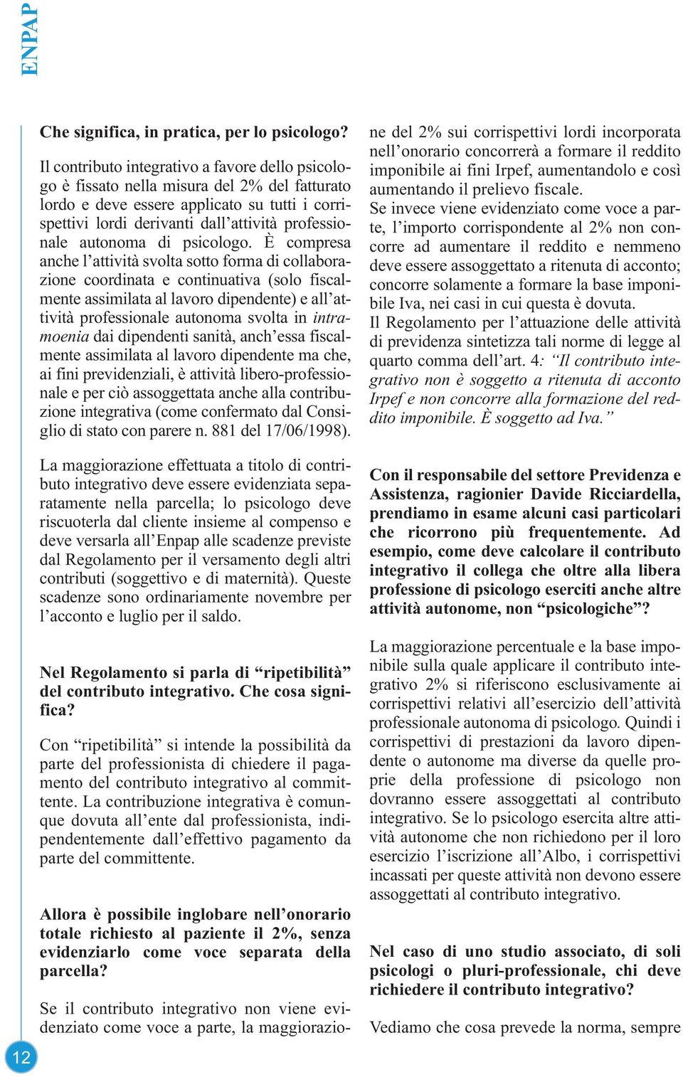 autonoma di psicologo.