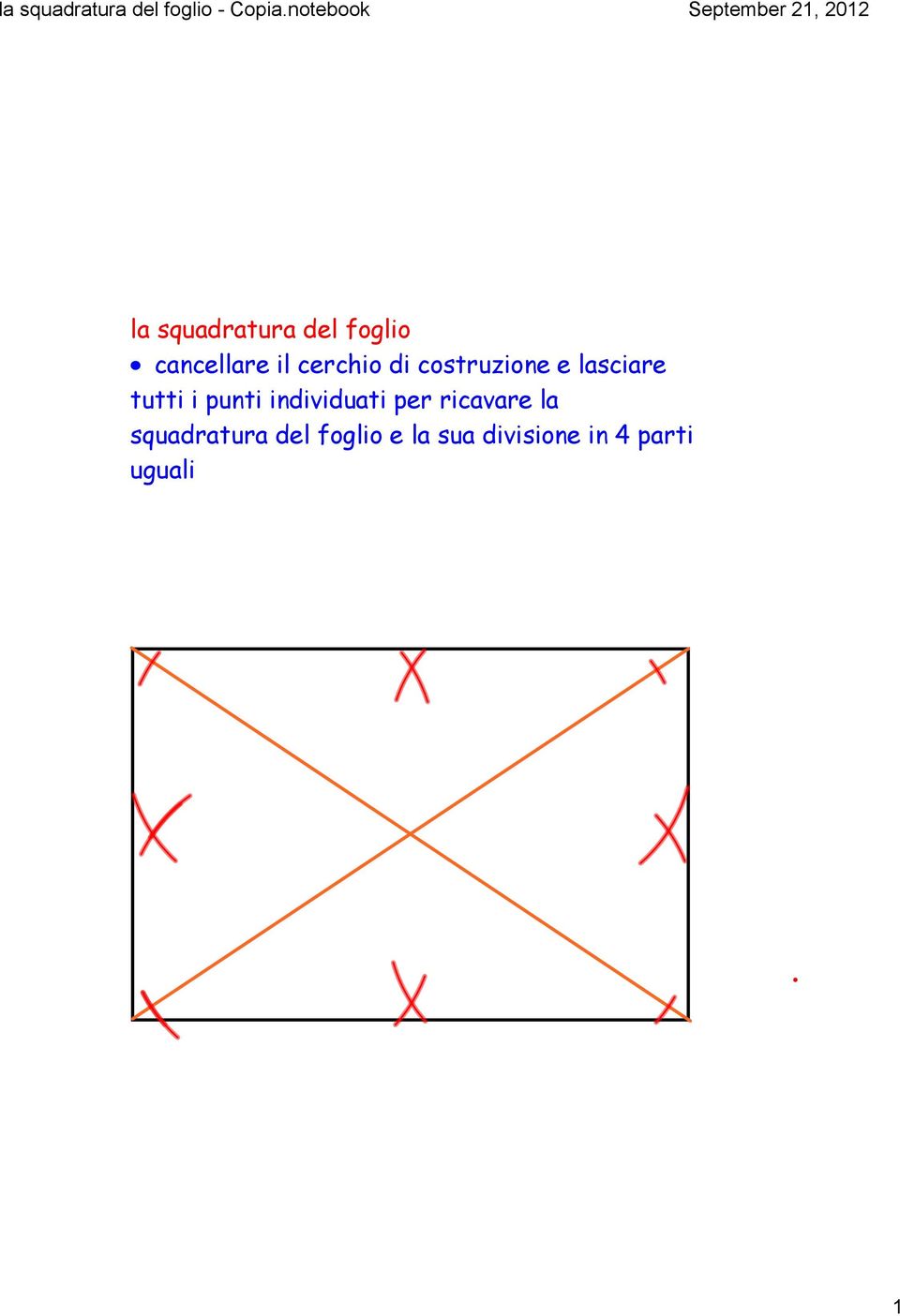 punti individuati per ricavare la