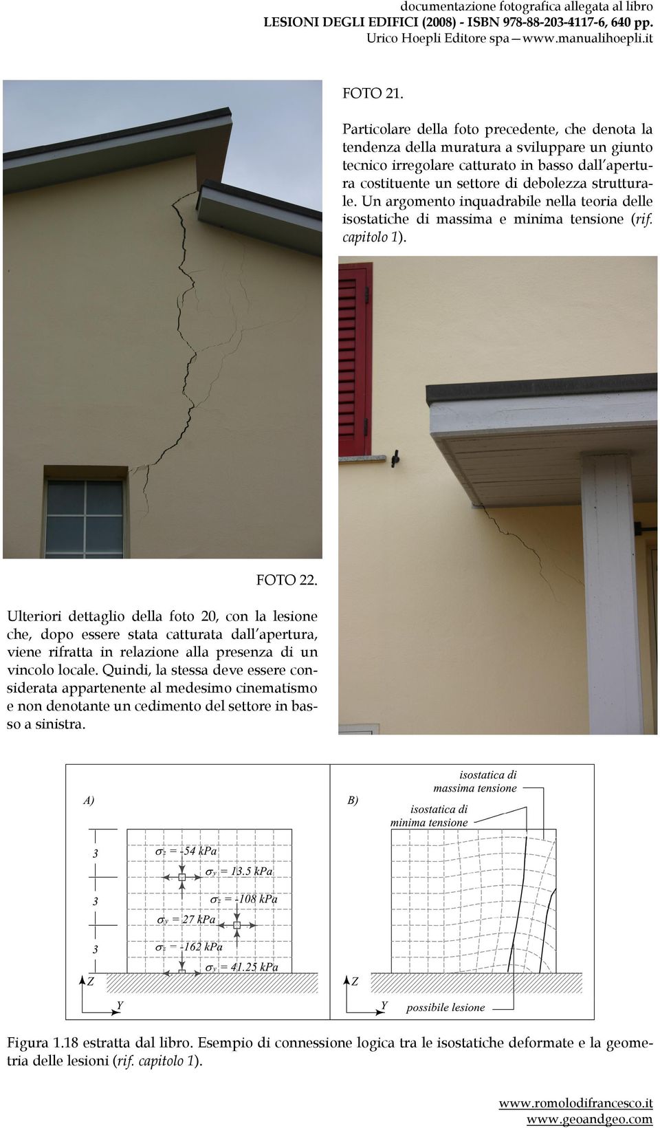 strutturale. Un argomento inquadrabile nella teoria delle isostatiche di massima e minima tensione (rif. capitolo 1). FOTO 22.