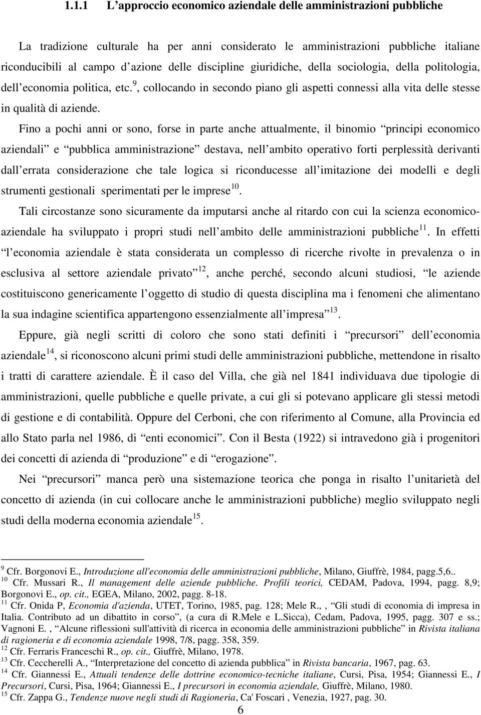 Fino a pochi anni or sono, forse in parte anche attualmente, il binomio principi economico aziendali e pubblica amministrazione destava, nell ambito operativo forti perplessità derivanti dall errata