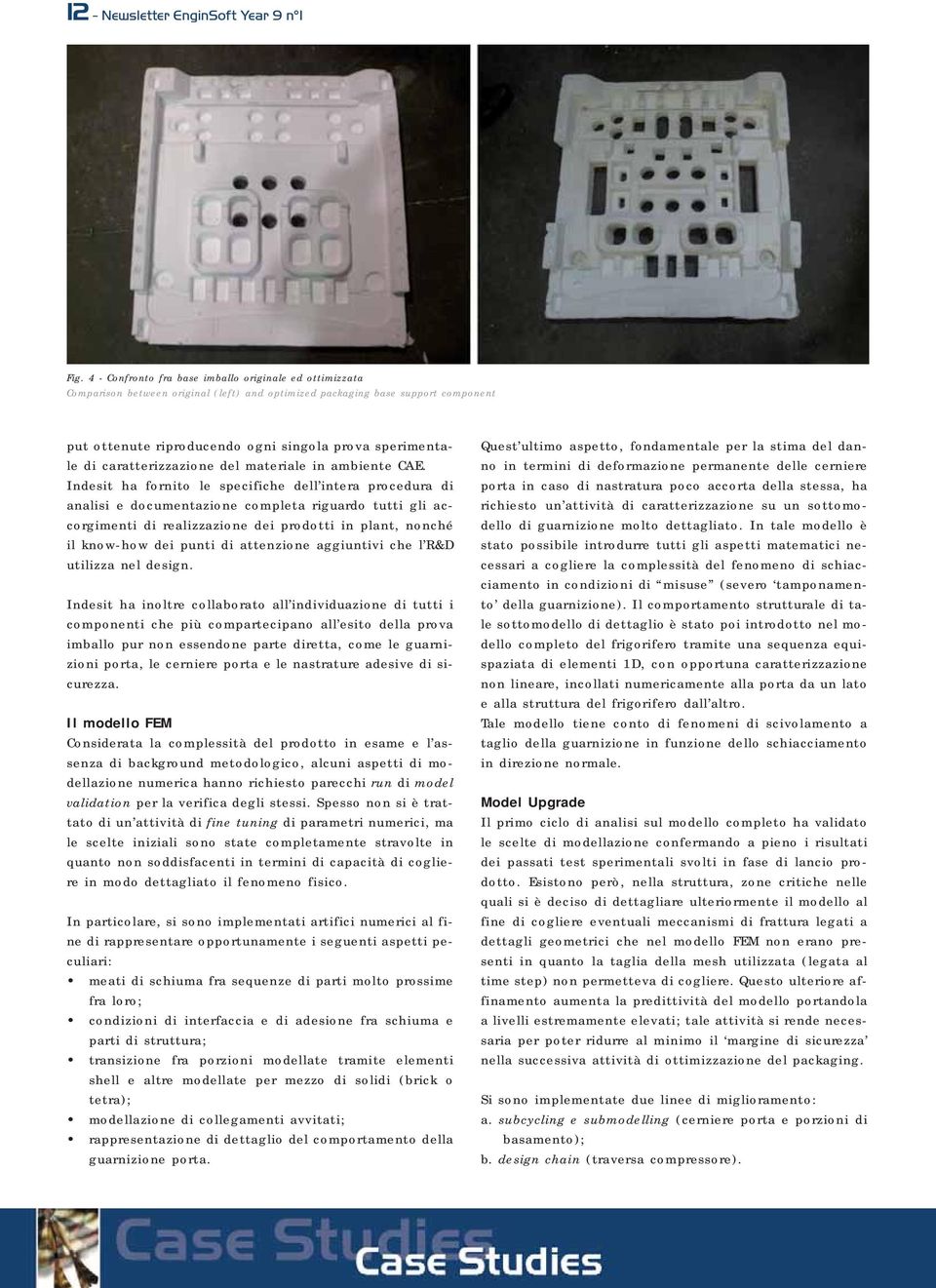 caratterizzazione del materiale in ambiente CAE.