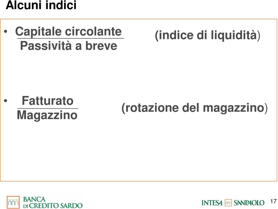(indice di liquidità)