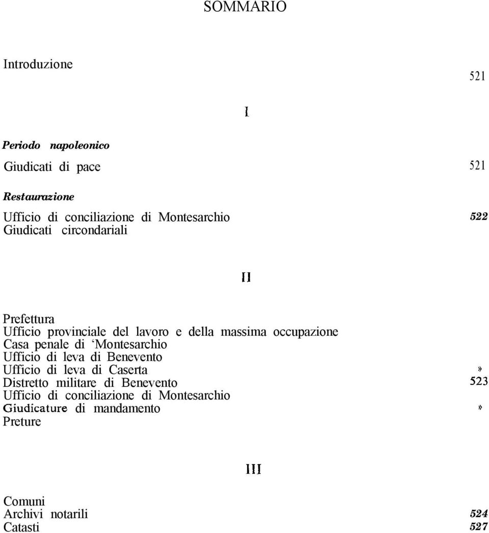 occupazione Casa penale di Montesarchio Ufficio di leva di Benevento Ufficio di leva di Caserta Distretto militare