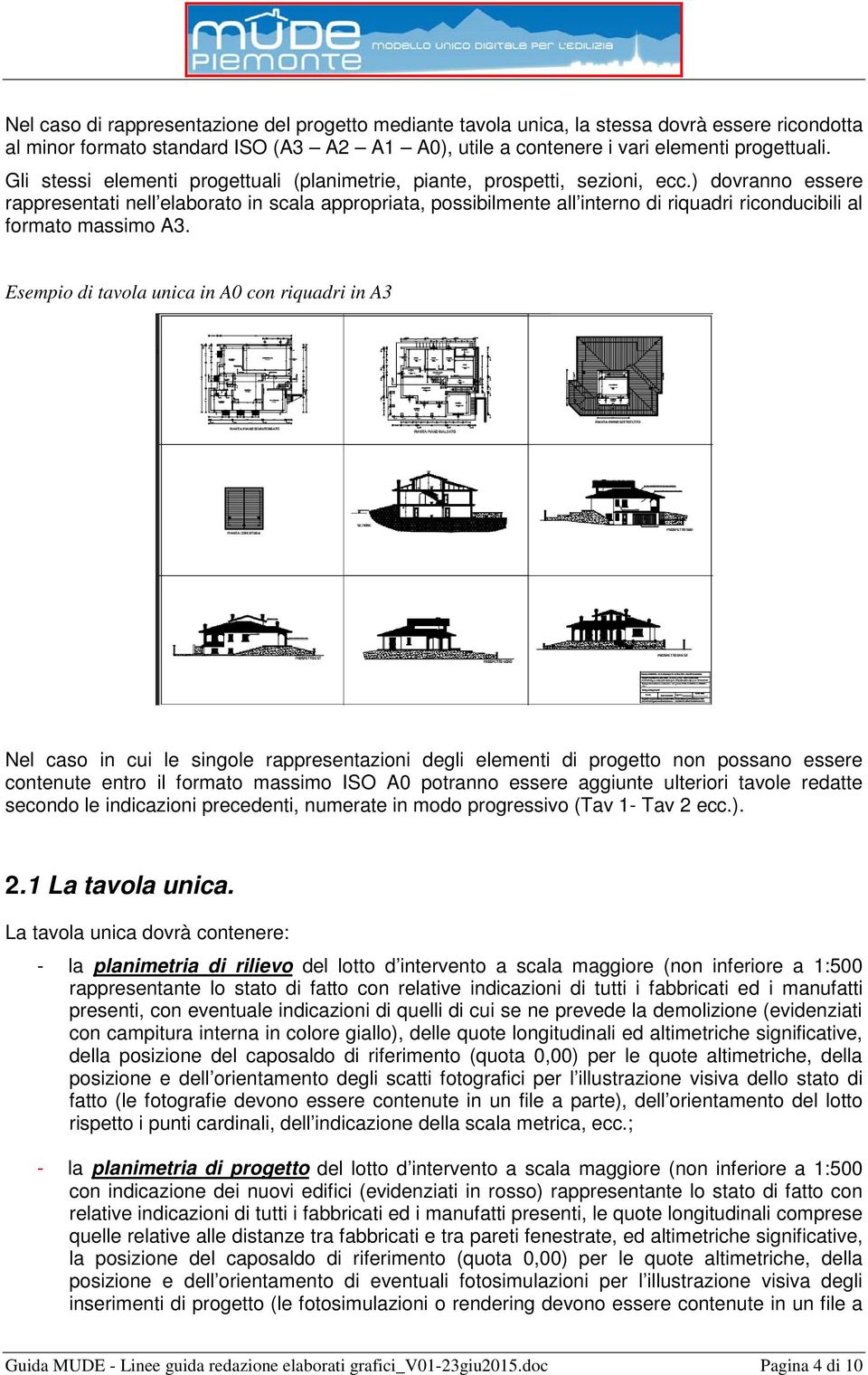 ) dovranno essere rappresentati nell elaborato in scala appropriata, possibilmente all interno di riquadri riconducibili al formato massimo A3.