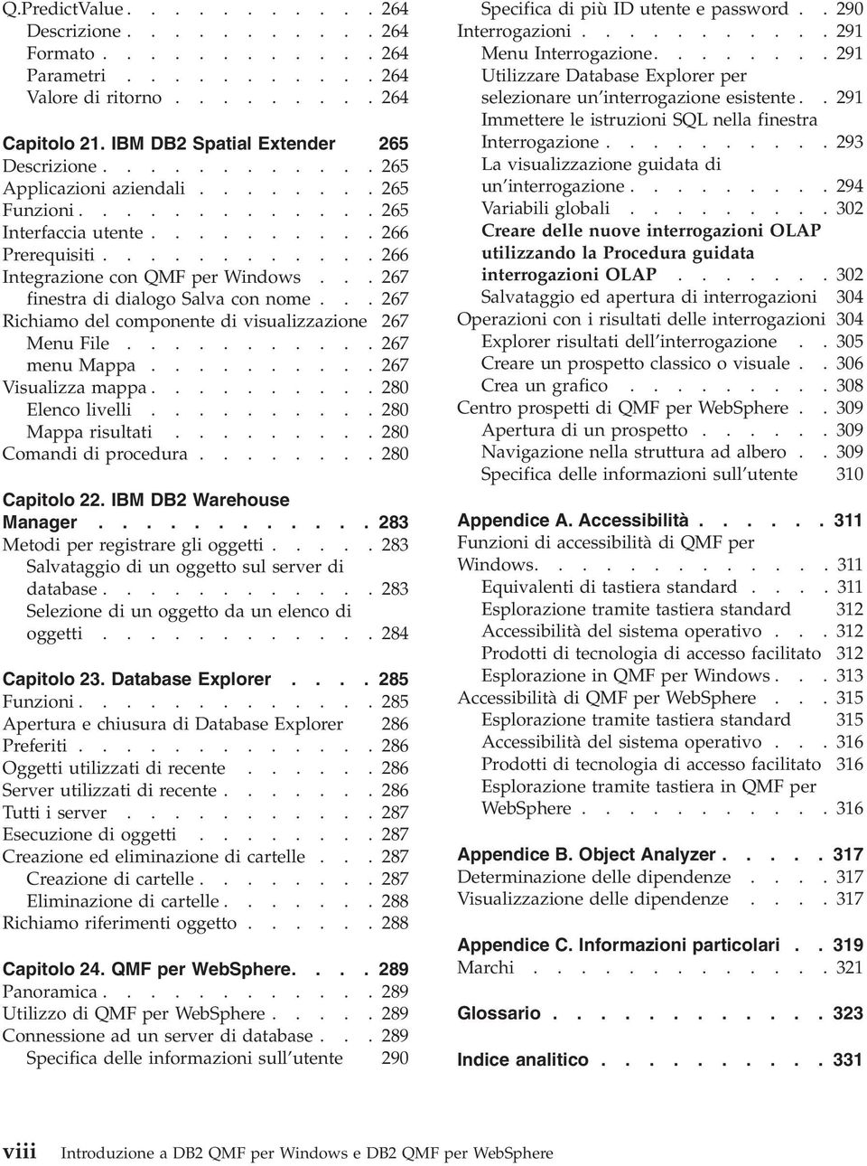 .. 267 finestra di dialogo Sala con nome... 267 Richiamo del componente di isualizzazione 267 Menu File........... 267 menu Mappa.......... 267 Visualizza mappa.......... 280 Elenco lielli.