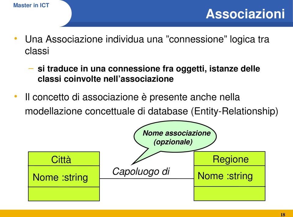 di associazione è presente anche nella modellazione concettuale di database (Entity