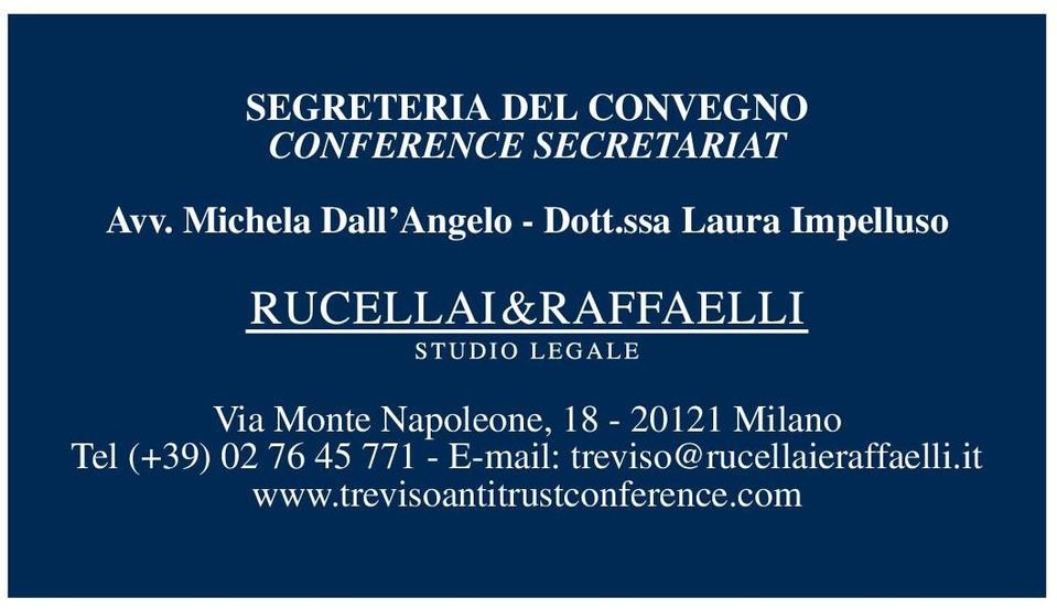 ssa Laura Impelluso Via Monte Napoleone, 18-20121 Milano