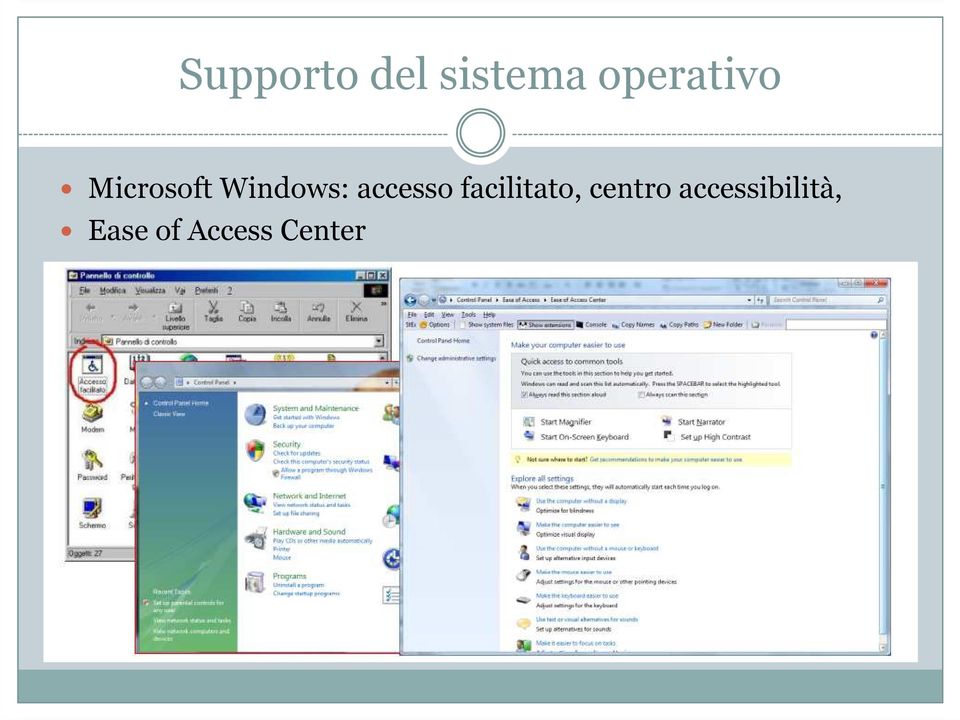 accesso facilitato, centro