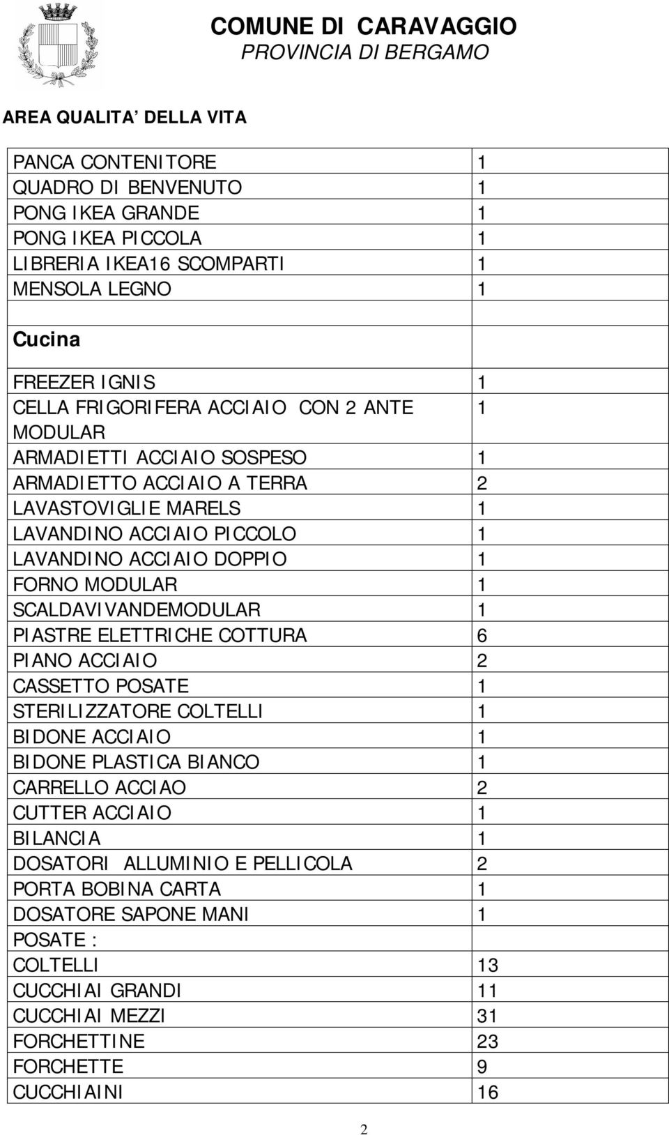 SCALDAVIVANDEMODULAR 1 PIASTRE ELETTRICHE COTTURA 6 PIANO ACCIAIO 2 CASSETTO POSATE 1 STERILIZZATORE COLTELLI 1 BIDONE ACCIAIO 1 BIDONE PLASTICA BIANCO 1 CARRELLO ACCIAO 2 CUTTER