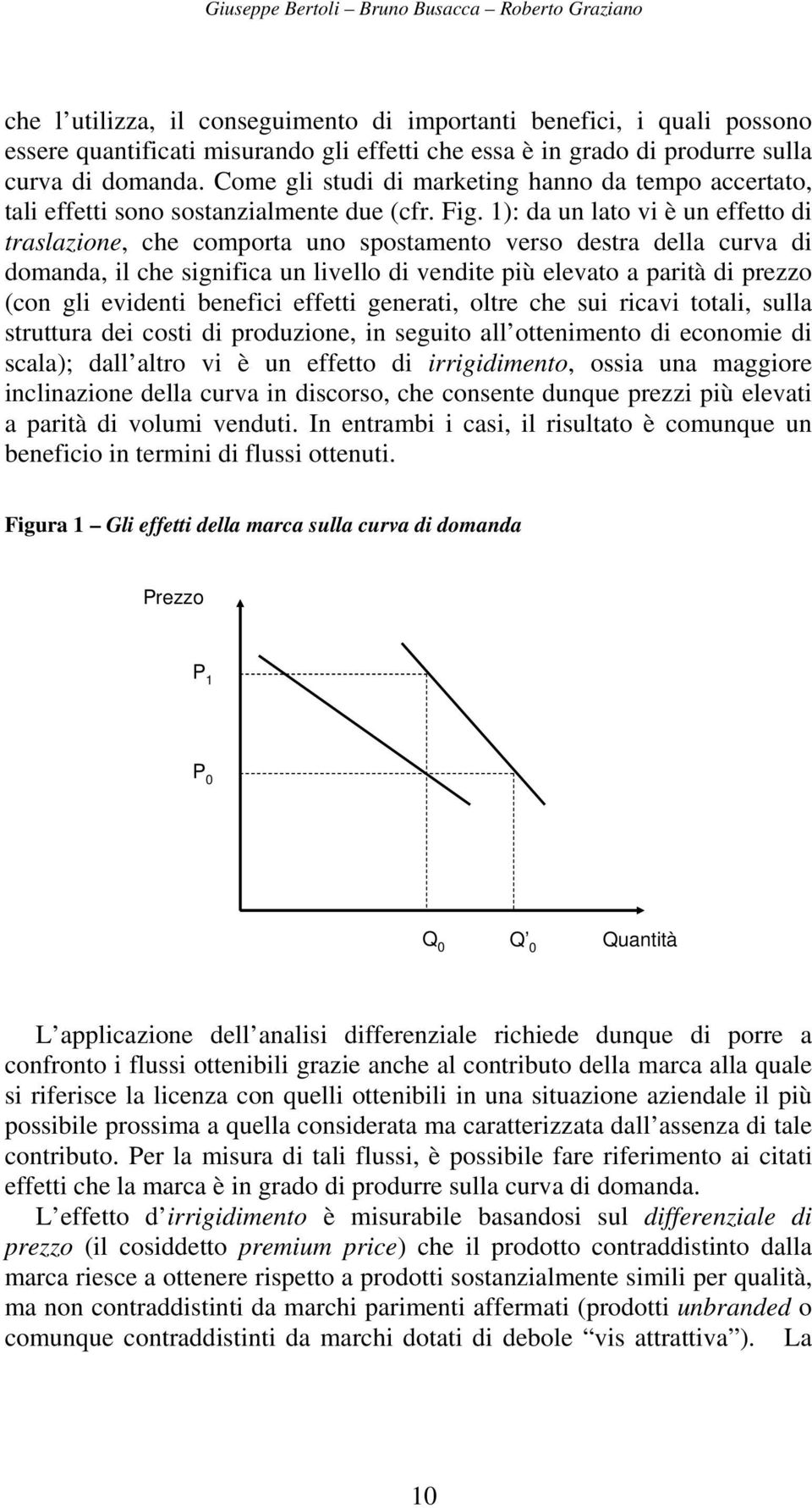 1): da un lato vi è un effetto di traslazione, che comporta uno spostamento verso destra della curva di domanda, il che significa un livello di vendite più elevato a parità di prezzo (con gli