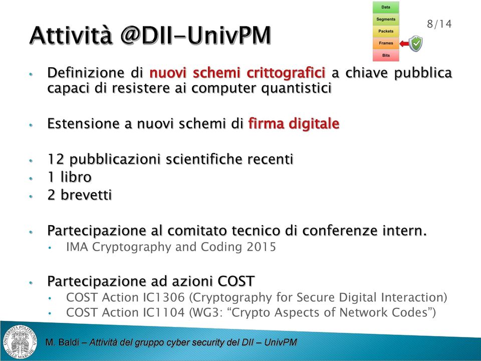 Partecipazione al comitato tecnico di conferenze intern.