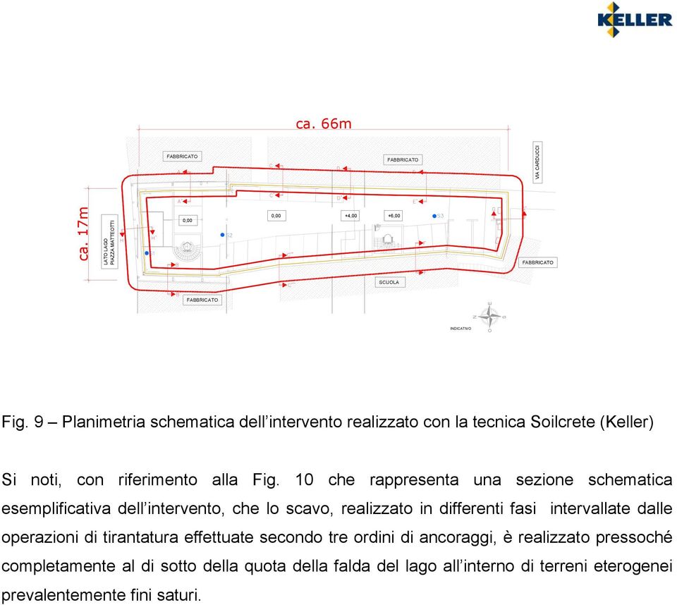 10 che rappresenta una sezione schematica esemplificativa dell intervento, che lo scavo, realizzato in differenti fasi intervallate dalle operazioni di