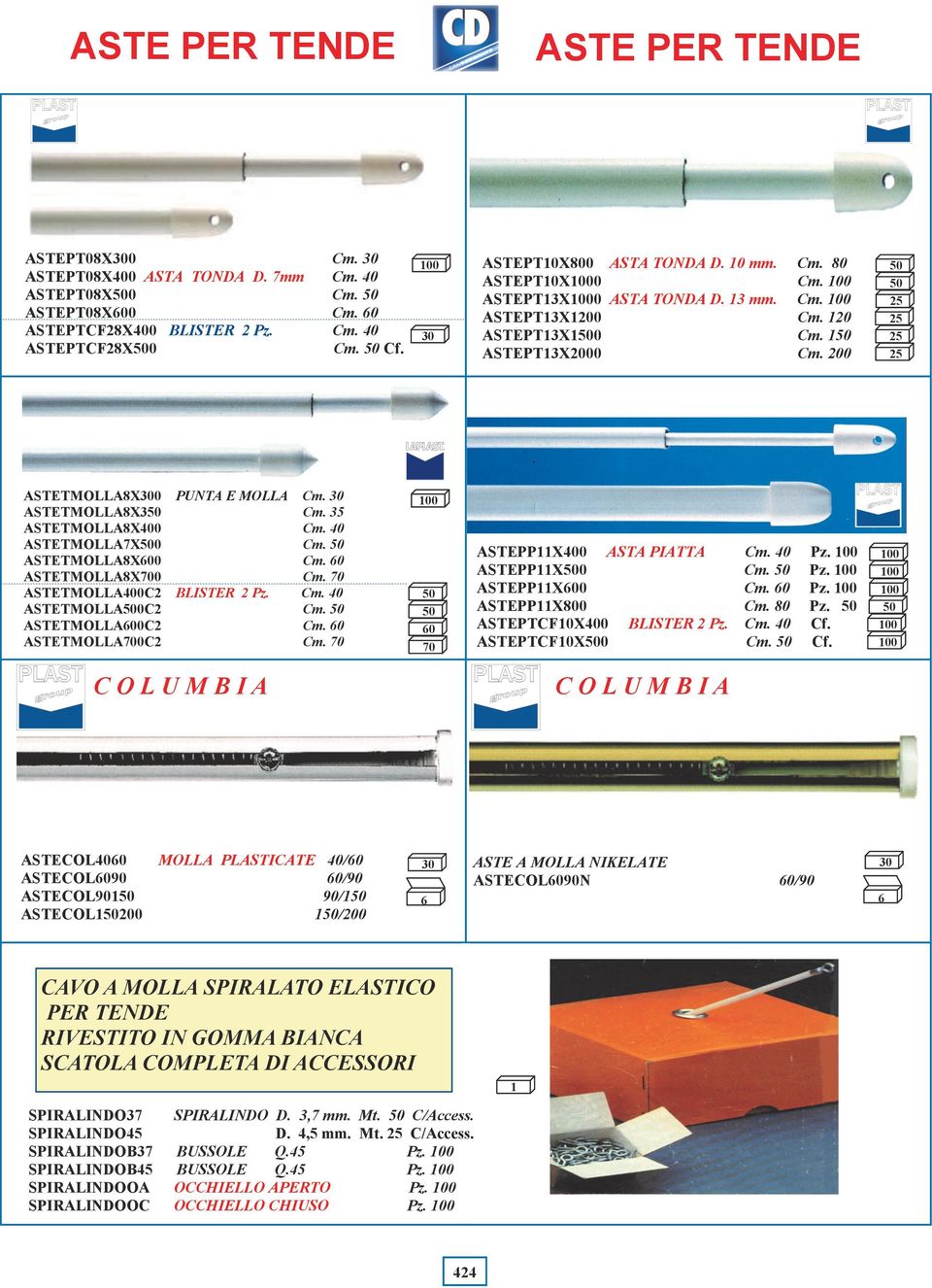 70 ASTETMOLLA00C2 BLISTER 2 Pz. Cm. 0 ASTETMOLLA0C2 Cm. ASTETMOLLA600C2 Cm. 60 ASTETMOLLA700C2 Cm. 70 60 70 ASTEPPX00 ASTA PIATTA Cm. 0 Pz. ASTEPPX0 Cm. Pz. ASTEPPX600 Cm. 60 Pz. ASTEPPX00 Cm. 0 Pz. ASTEPTCF0X00 BLISTER 2 Pz.