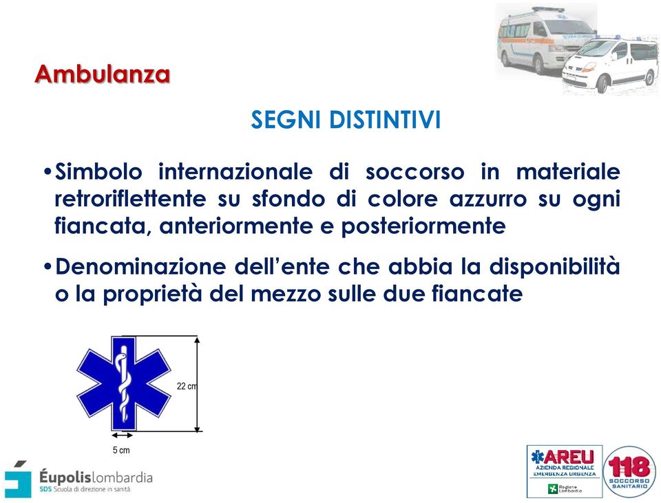 fiancata, anteriormente e posteriormente Denominazione dell ente che