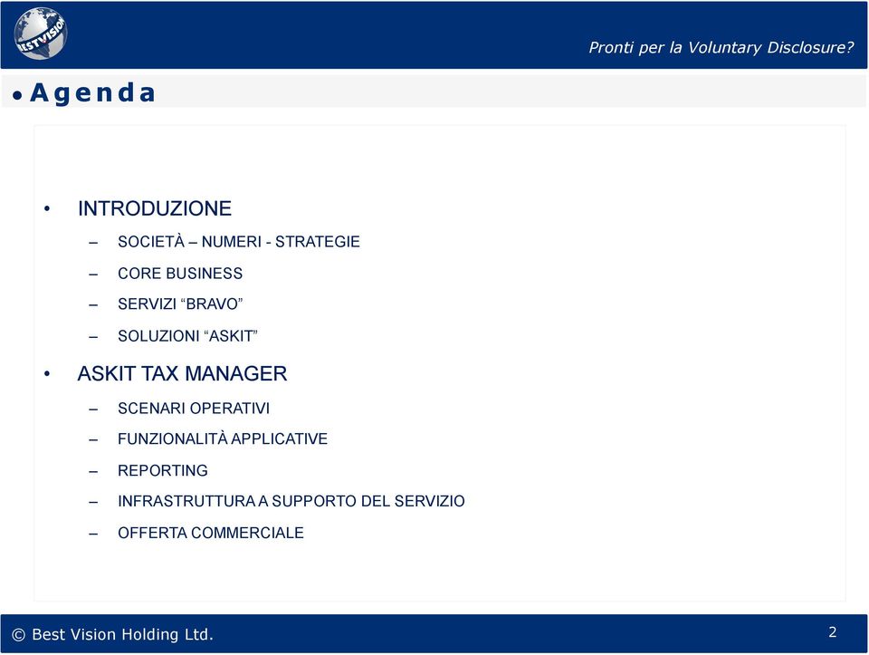 OPERATIVI FUNZIONALITÀ APPLICATIVE REPORTING INFRASTRUTTURA A