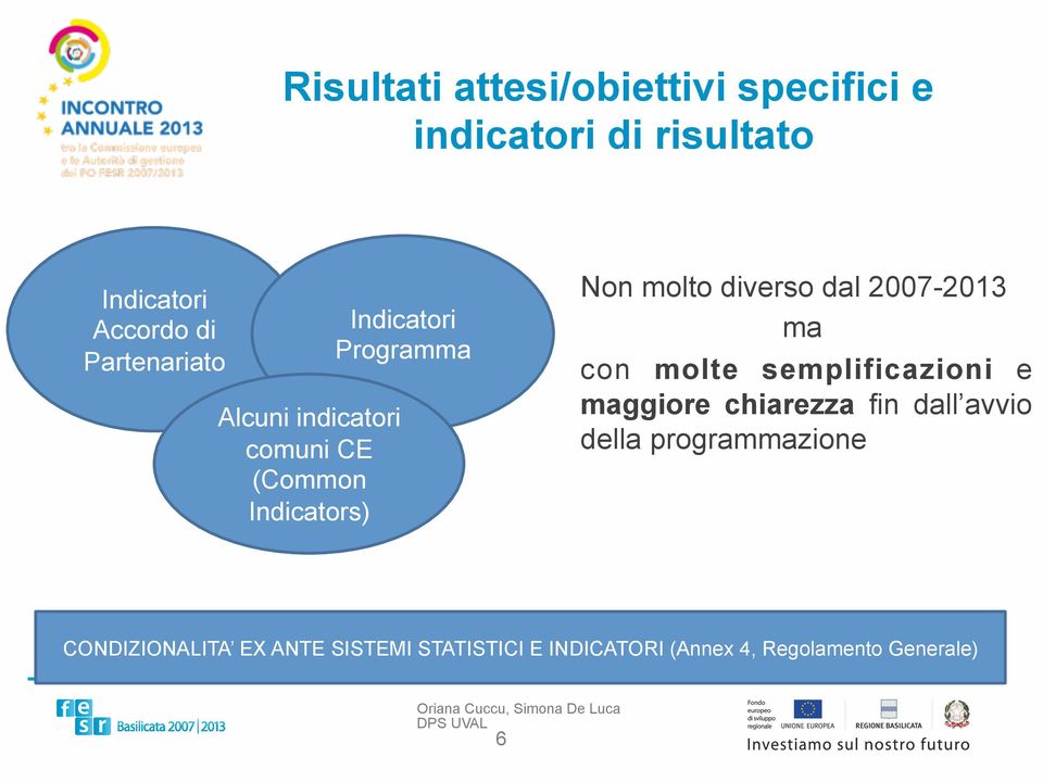 diverso dal 2007-2013 ma con molte semplificazioni e maggiore chiarezza fin dall avvio della