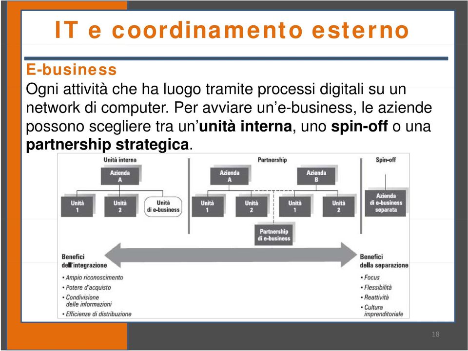 Per avviare un e-business, le aziende possono scegliere tra