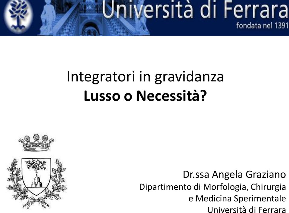 ssa Angela Graziano Dipartimento di