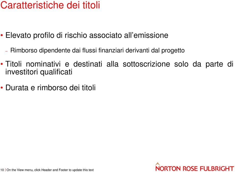 dal progetto Titoli nominativi e destinati alla sottoscrizione