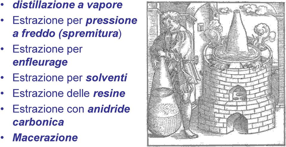 Estrazione per solventi Estrazione delle resine